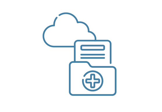 icon cloud medical document