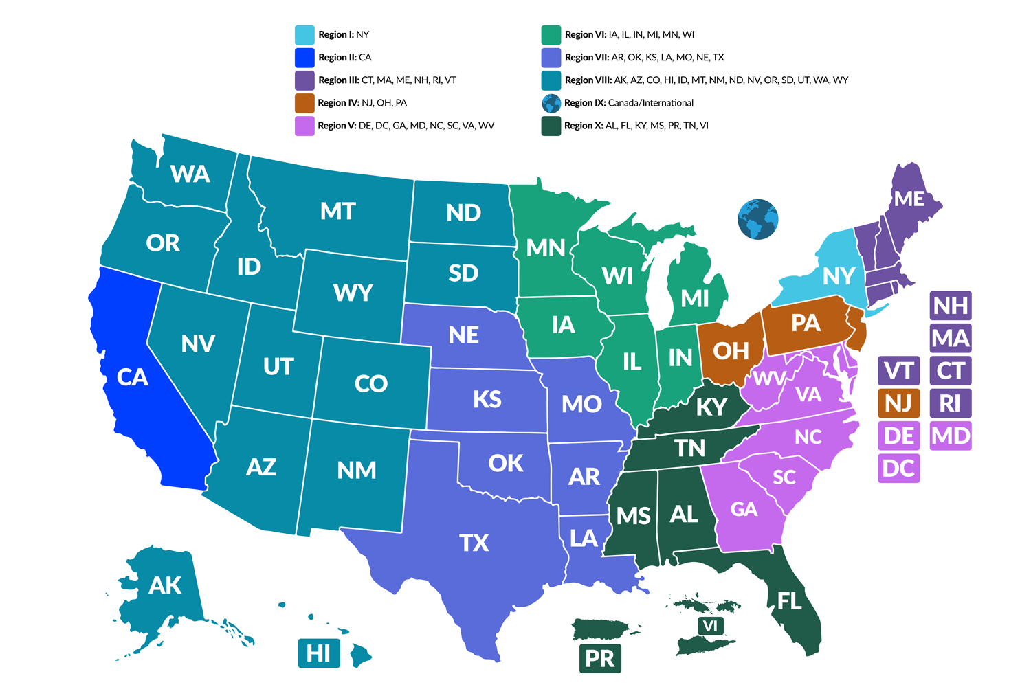̽���ϼ� State Chapter Regions
